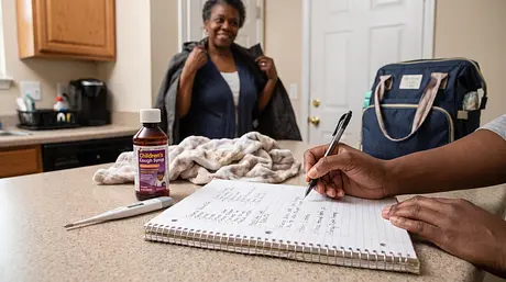 The Sitter Handoff: What to Write Down Before Someone Else Takes Over Sick Duty