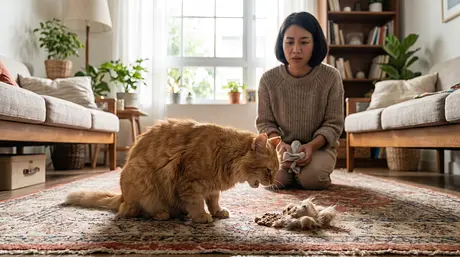 Waarom katten overgeven: Haarballen versus iets serieus