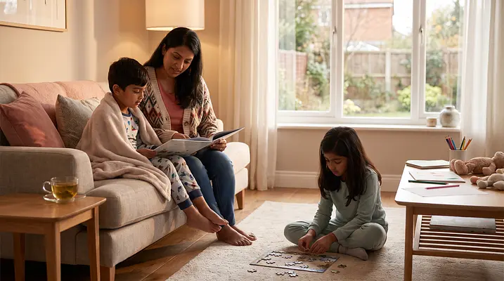 Les jours intermédiaires : des activités douces pour un enfant qui va presque (mais pas tout à fait) mieux
